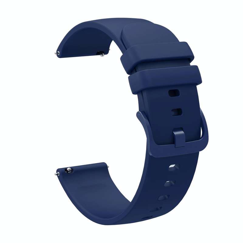 For Garmin Forerunner 55 20mm Solid Color Soft Silicone Watch Band(Navy Blue)