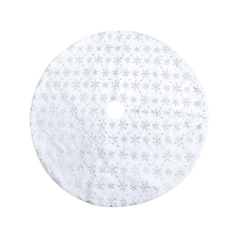 Christmas Tree Plush Sequin Embroidered Bottom Decorative Skirt, Size:90cm(Silver)