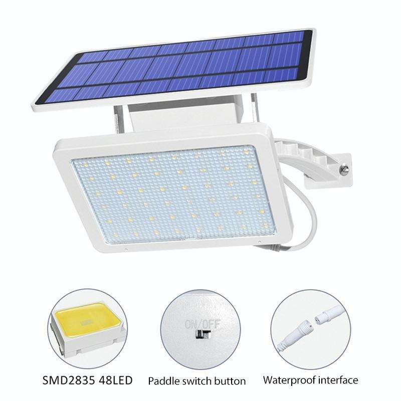 48 LED Detachable Solar Light IP65 Waterproof Outdoor Courtyard LED Street Lamp, Light Color:Warm...