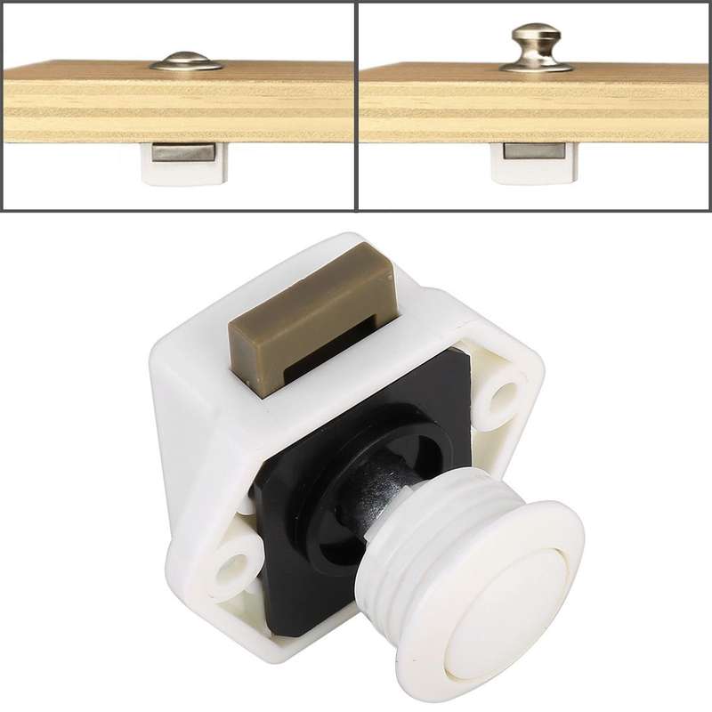 Press Type Drawer Cabinet Catch Latch Release Cupboard Door Stop Drawer Cabinet Locker for RV / Y...