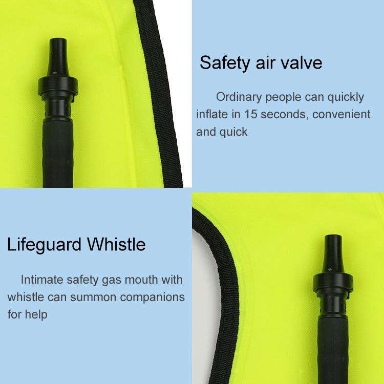 Adult Portable Snorkeling Buoyancy Inflatable Vest Life Jacket Swimming Equipment, Size:650*450mm...