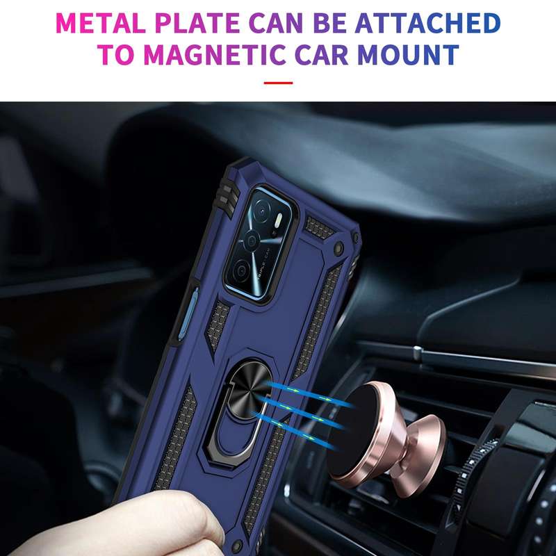For OPPO A16 Shockproof TPU + PC Phone Case(Blue)
