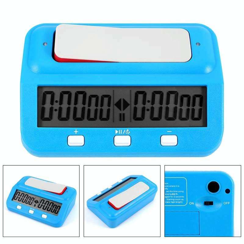 HQT101 Plastic Chess Clock Go Chess Timer(Red Wine)