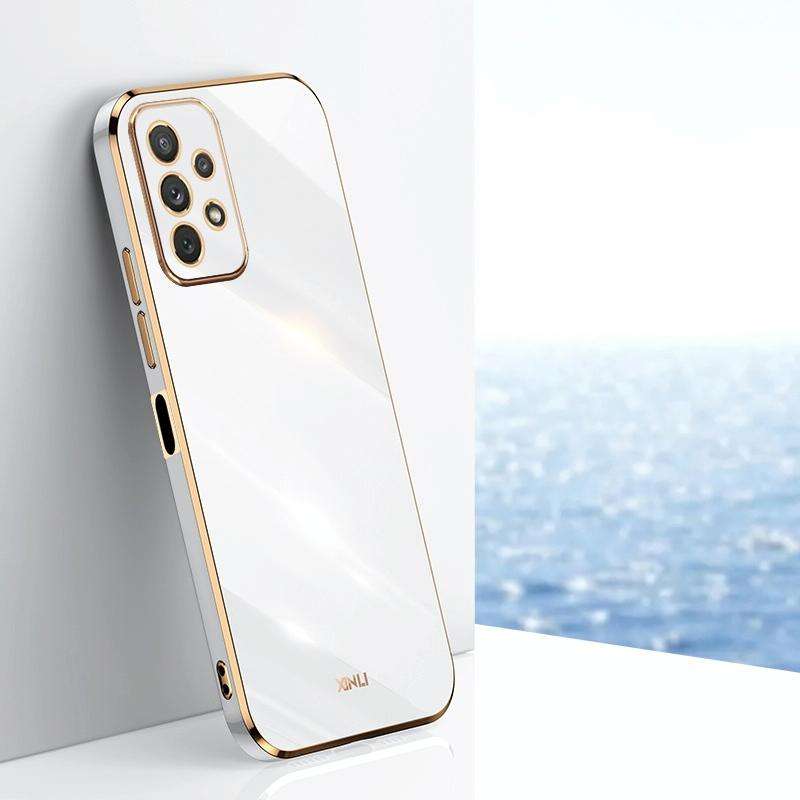 For Samsung Galaxy A13 4G XINLI Straight Edge 6D Electroplate TPU Phone Case(White)