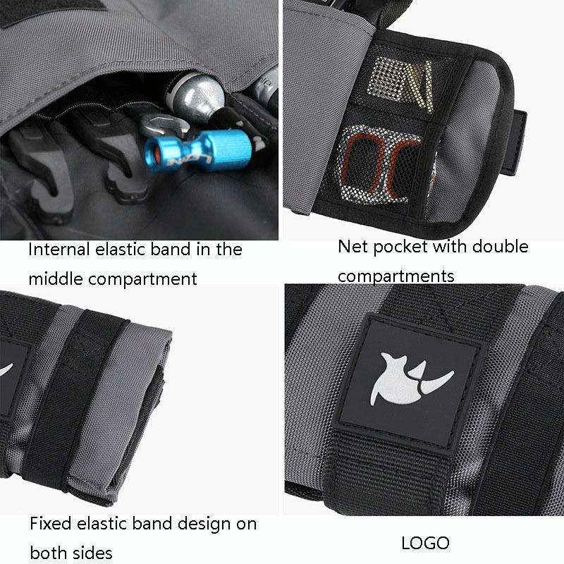 Rhinowalk RK5100 Bicycle Tools Storage Bag Mountain Bike Saddle Bag(Gray)