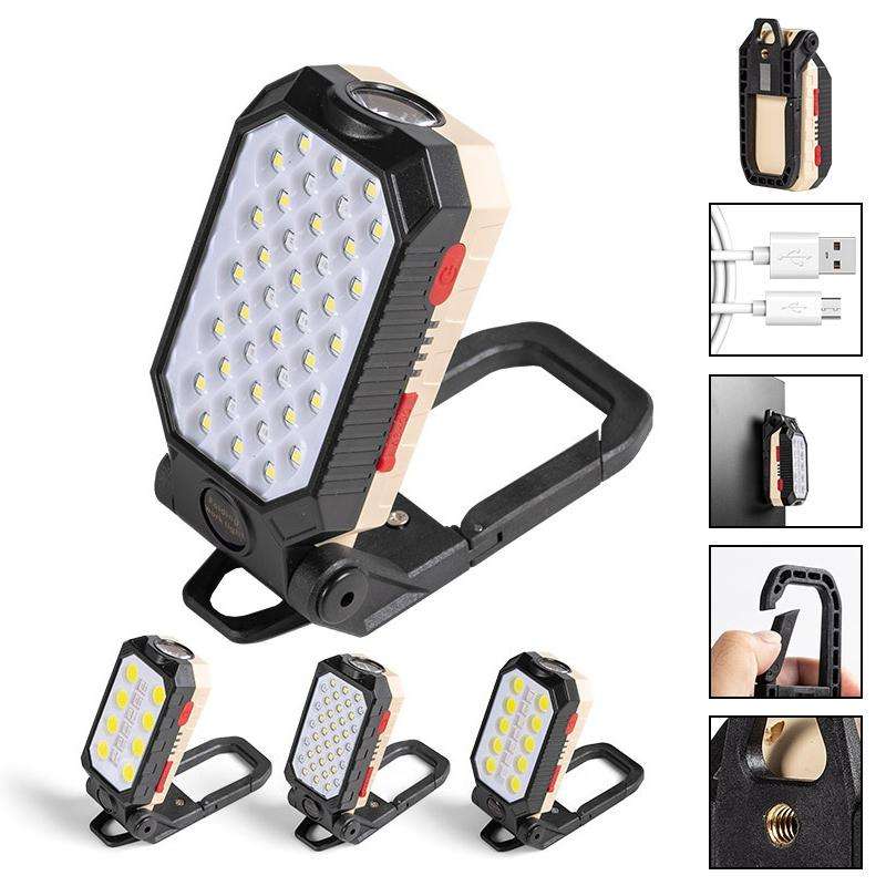 E-SMARTER COB Work Light USB Emergency Flashlight Maintenance Lamp, Style: W599A 10 Hole
