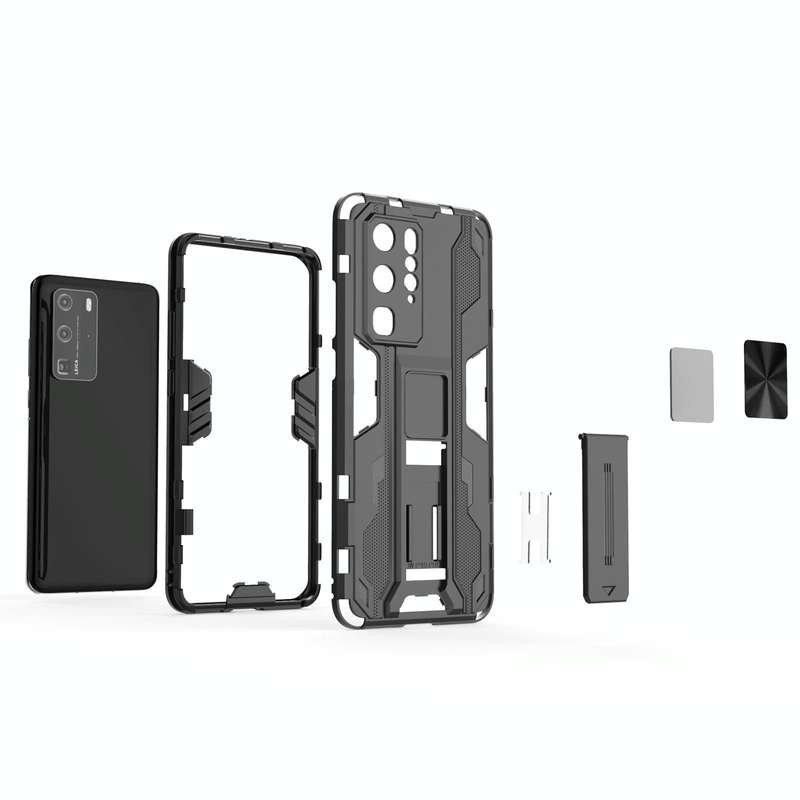 For Huawei P40 Pro Supersonic PC + TPU Shock-proof Protective Case with Holder(Green)