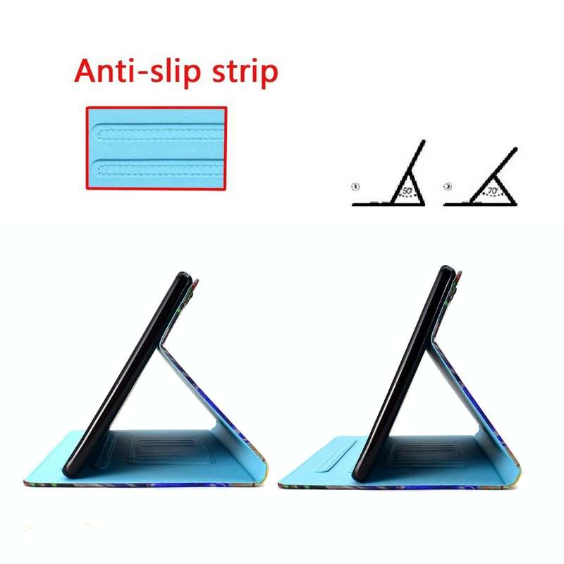 For Samsung Galaxy Tab A9+ Coloured Drawing Stitching Flip PU Tablet Case with Sleep / Wake-up Fu...