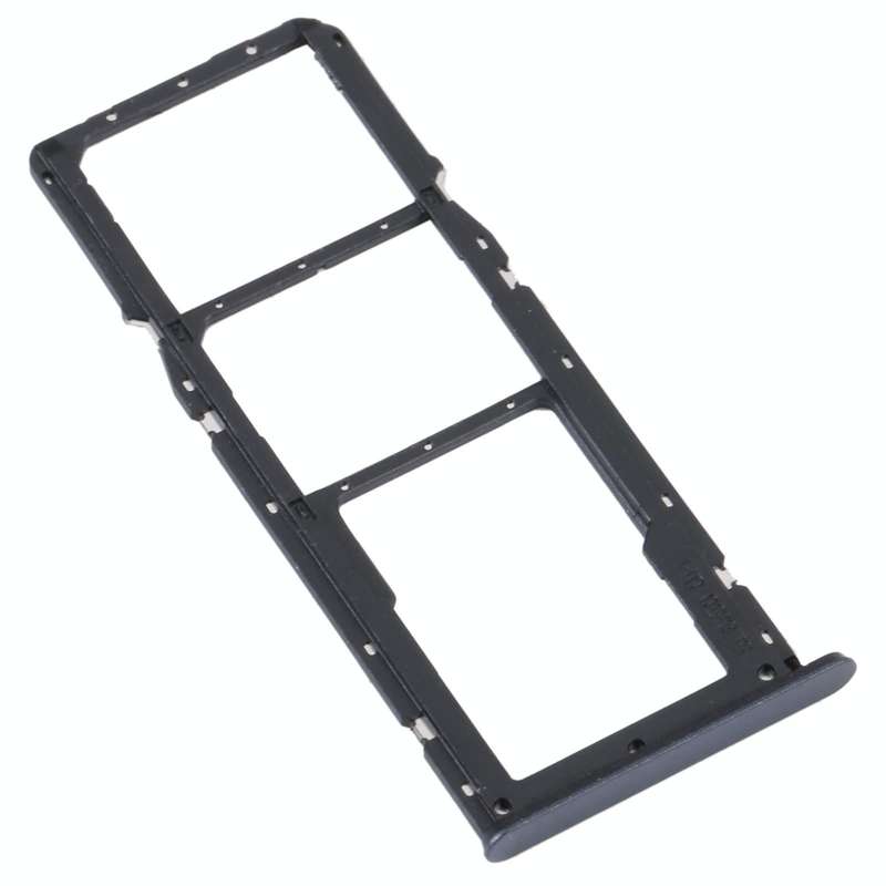 For Realme C35 SIM Card Tray + SIM Card Tray + Micro SD Card Tray (Black)