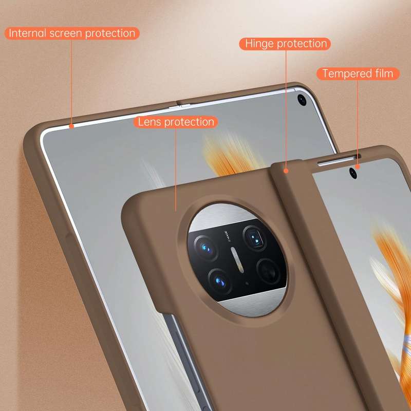For Huawei Mate X3 Extraordinary Series Hinged Folding Full Coverage Phone Case with Pen Slot & S...
