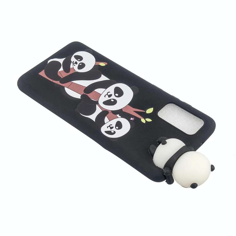 For Samsung Galaxy A33 5G Shockproof Cartoon TPU Phone Case(Three Pandas)