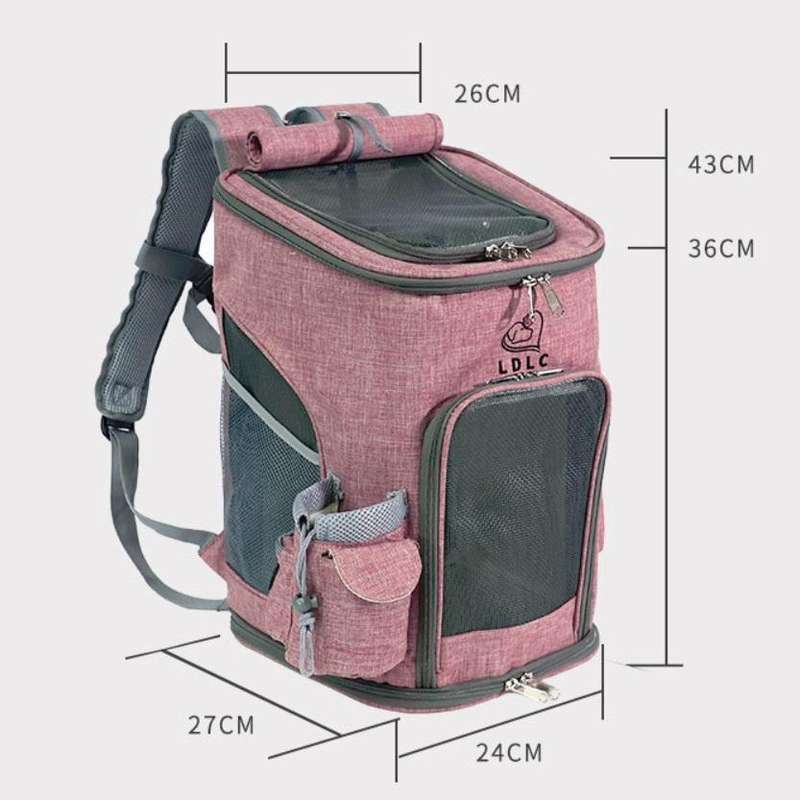 LDLC Pets Going Out Portable Foldable Breathable Backpack, Size:M(Ginger Yellow )