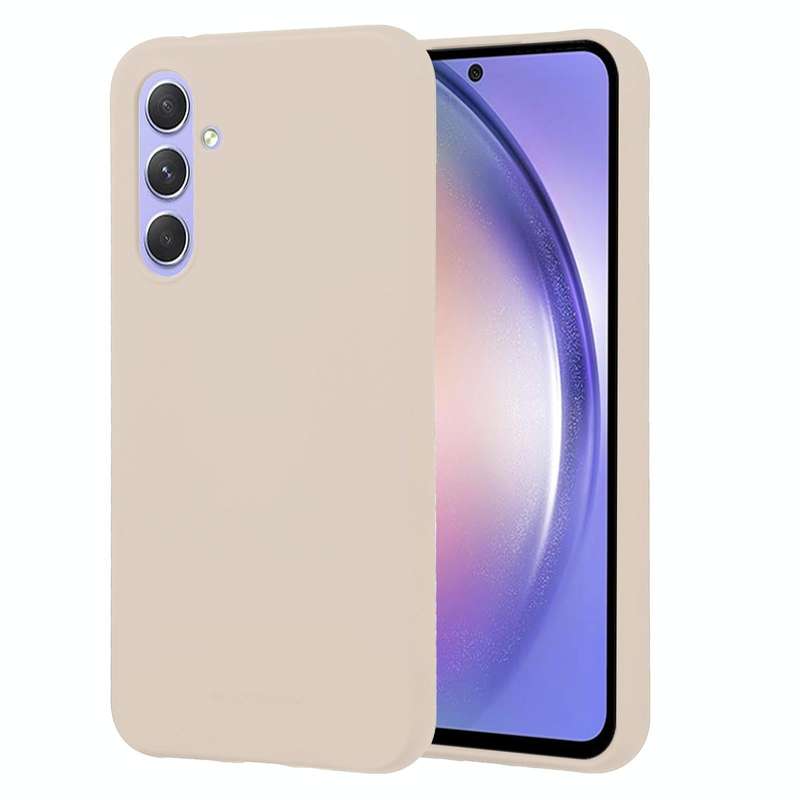 For Samsung Galaxy A54 5G GOOSPERY SOFT FEELING Liquid TPU Soft Phone Case (Apricot)