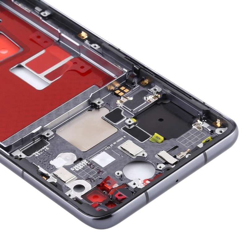 Original Middle Frame Bezel Plate with Side Keys for Huawei P40(Black)