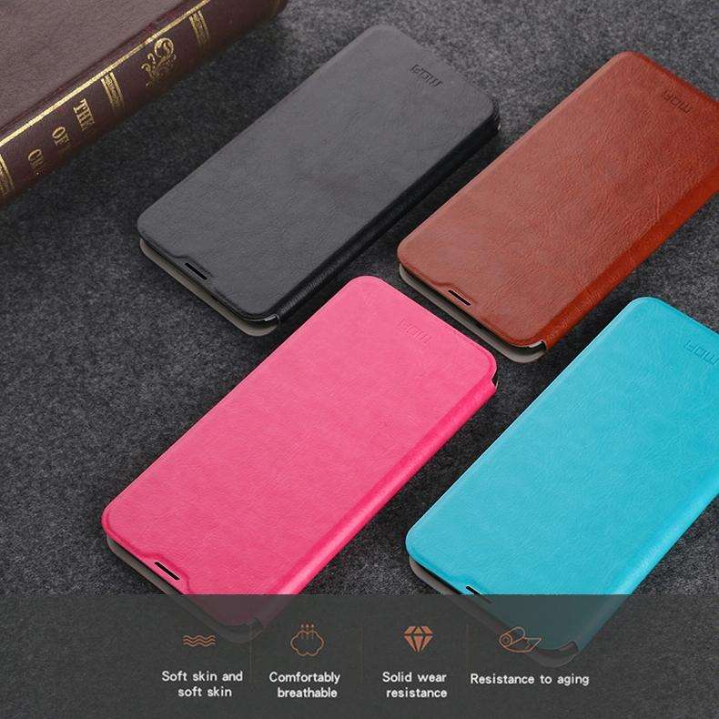 For Xiaomi RedMi 8A MOFI Rui Series Classical Leather Flip Leather Case With Bracket Embedded Ste...