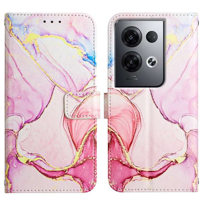 For OPPO Reno8 Pro+ PT003 Marble Pattern Flip Leather Phone Case(LS005)