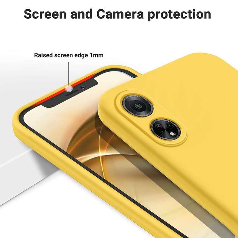 For OPPO F23 5G / A98 5G / A1 5G Pure Color Liquid Silicone Shockproof Phone Case(Yellow)