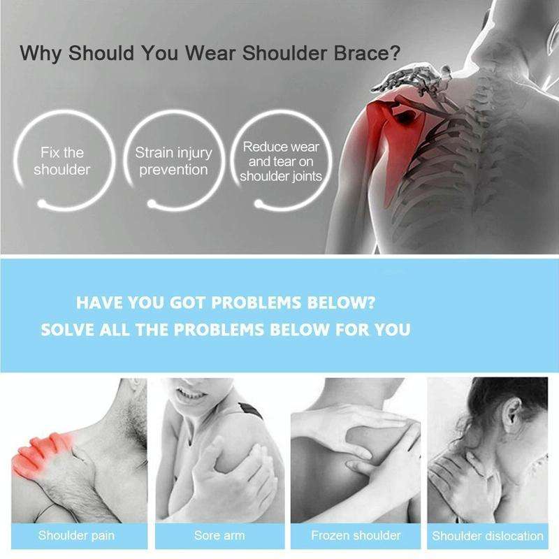 Breathable Adjustable Shoulder Support Brace Unisex Sport Compression Brace Strap Wrap Shoulder B...