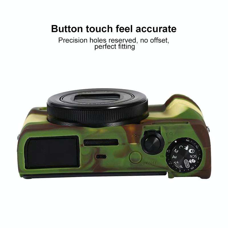 For Canon PowerShot G7 X Mark III / G7X III / G7X3 Soft Silicone Protective Case(Camouflage)