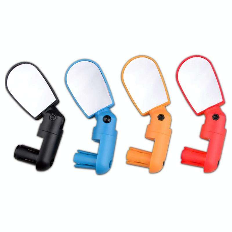 2 Pairs Adjustable Bicycle Flat Rearview Mirror Cycling Accessories(Yellow)