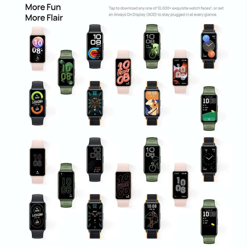 HUAWEI Band 8 Standard 1.47 inch AMOLED Smart Watch, Support Heart Rate / Blood Pressure / Blood ...