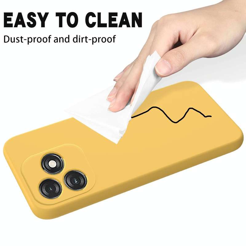 For Tecno Spark 20 Solid Color Liquid Silicone Dropproof Full Coverage Protective Case(Yellow)