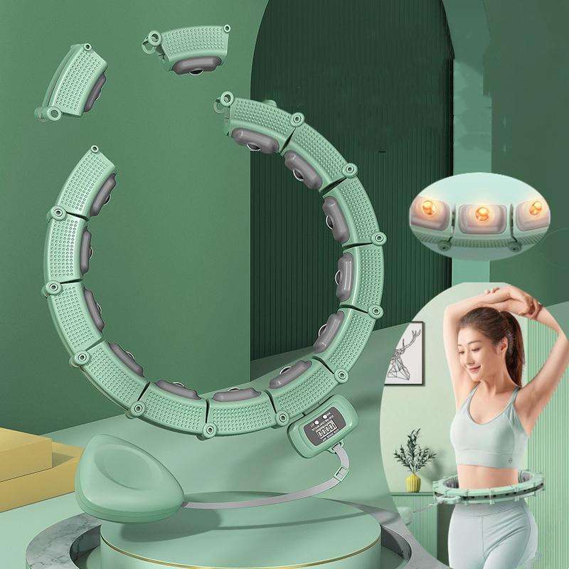 Smart Abdominal Ring Waist Trainer Magnet Massage Loss Weight Exercise Equipment With Belt Green(...