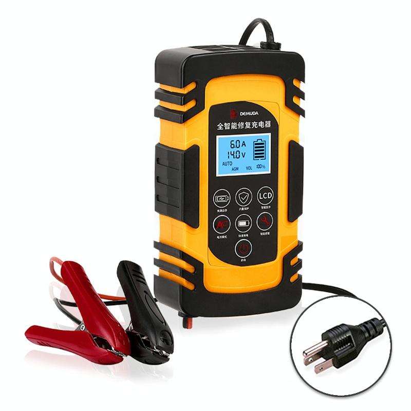 DEMUDA DC-80 Car Battery Charger 12V/24V Intelligent Pulse Repair Type Lead-acid Battery, Plug Ty...