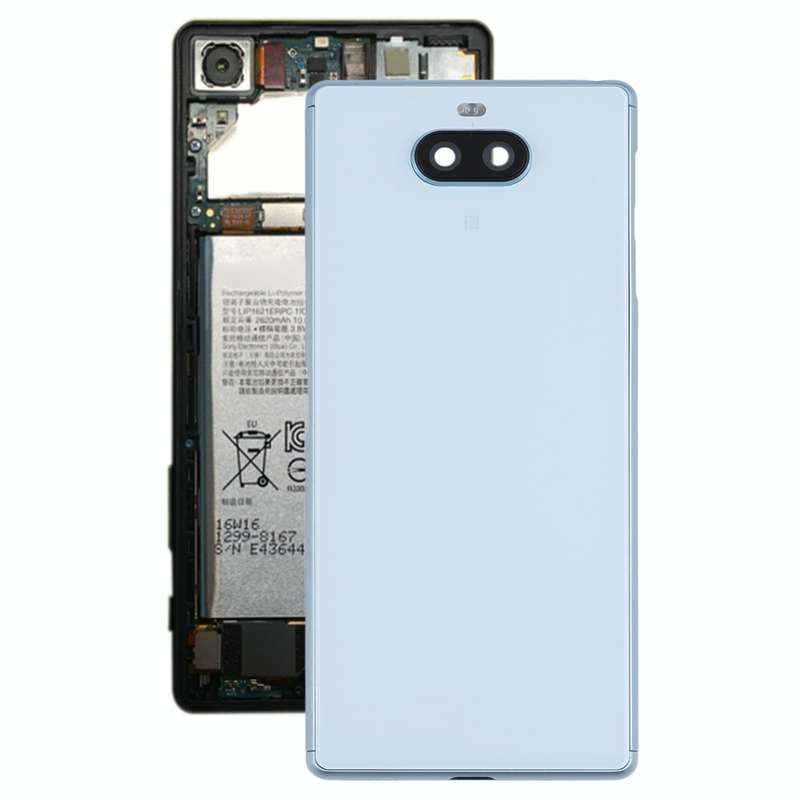 For Sony Xperia 8 Battery Back Cover with Middle Frame & Camera Lens Cover(Green)