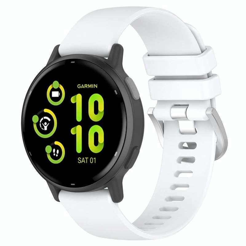 For Garmin vivoactive 5 / Active 5 20mm Silicone Watch Band(White)
