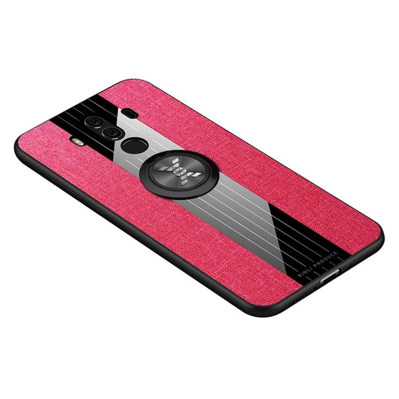 For Huawei Mate 10 Pro XINLI Stitching Cloth Textue Shockproof TPU Protective Case with Ring Hold...