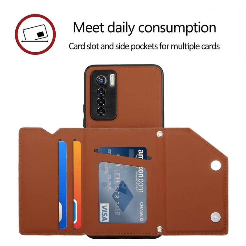 For Tecno Camon 17 Pro Skin Feel PU + TPU + PC Phone Case(Brown)