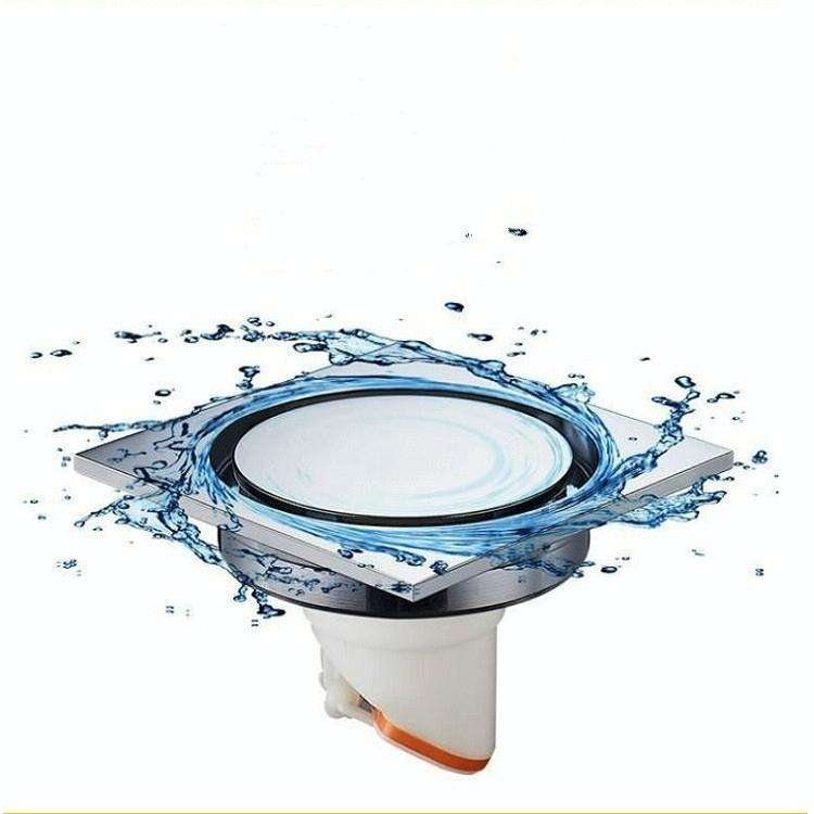 Kitchen Toilet Sewer Deodorant Anti-flooding Anti-odor Invisible Floor Drain(Brushed Silver)