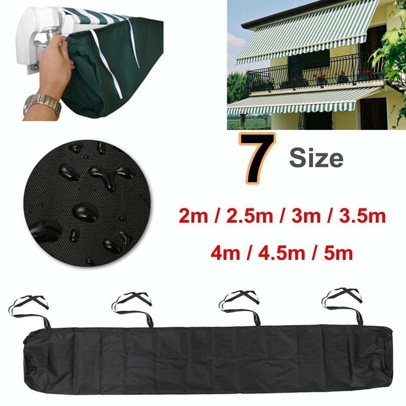 Retractable Roller Blind Awning Waterproof and Dustproof Protective Cover, Length: 3.5m (Green)