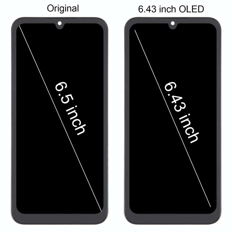 For Samsung Galaxy A25 SM-A256B 6.43 inch OLED LCD Screen Digitizer Full Assembly with Frame (Black)