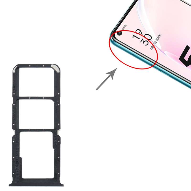 For OPPO A93s 5G SIM Card Tray + SIM Card Tray + Micro SD Card Tray (Grey)