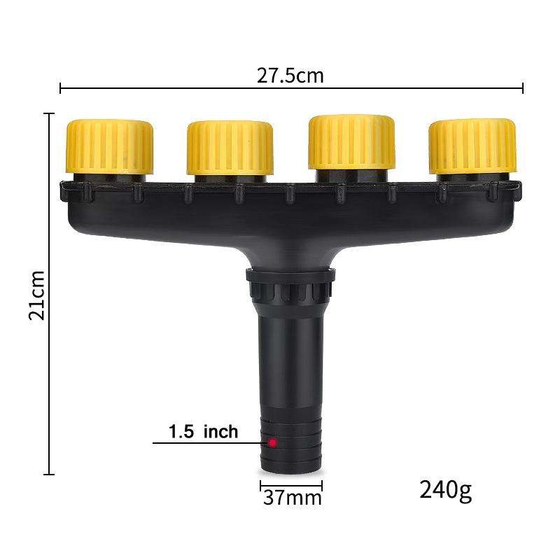 DKSSQ Gardening Watering Sprinkler Nozzle, Specification: 4 Head With 1.5 inch Interface