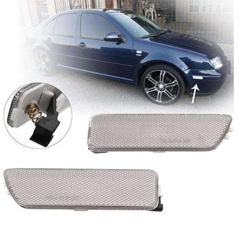 2 PCS Front Bumper Clearance Lights Housing without Bulb Replacement 1JM945071 / 1JM945072 for VW...