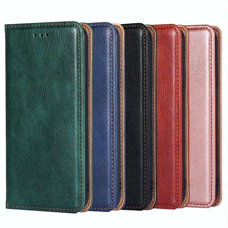 For iPhone 6 / 6s PU + TPU Gloss Oil Solid Color Magnetic Horizontal Flip Leather Case with Holde...