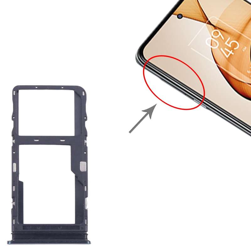 For TCL 20s Original SIM Card Tray + Micro SD Card Tray (Blue)