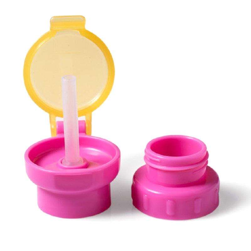 Children Portable Bottled Drinks Anti-overflow Anti-squash Replacement Straw Cap(Red)