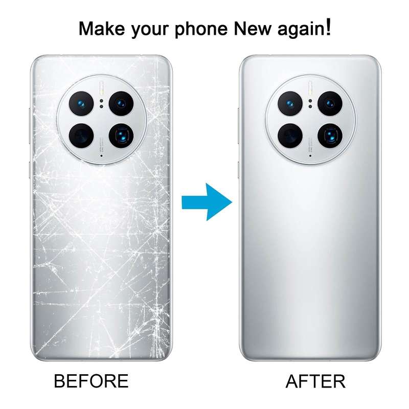 For Huawei Mate 50 Pro Battery Back Cover(Silver)