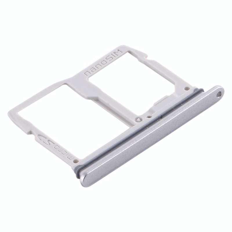 Nano SIM Card Tray + Micro SD Card Tray for LG Stylo 5 / Q720 LM-Q720MS LM-Q720TSW Q720CS (Silver)