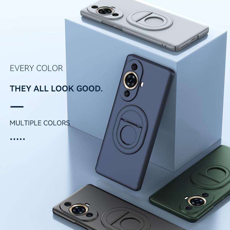 For Huawei Nova 11 Pro Magsafe Hidden Fold Holder Full Coverage Shockproof Phone Case(Black)