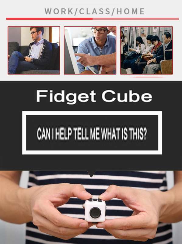 Fidget Cube Relieves Stress and Anxiety Attention Toy with Lanyard for Children and Adults, Rando...
