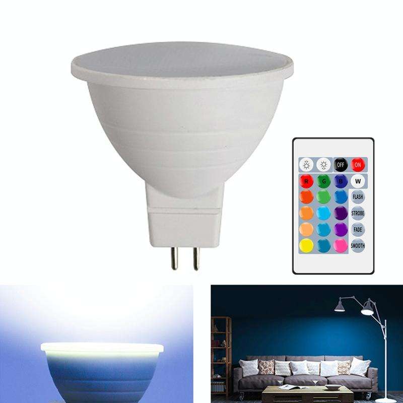 Energy-Saving LED Discoloration Light Bulb Home 15 Colors Dimming Background Decoration Light, St...