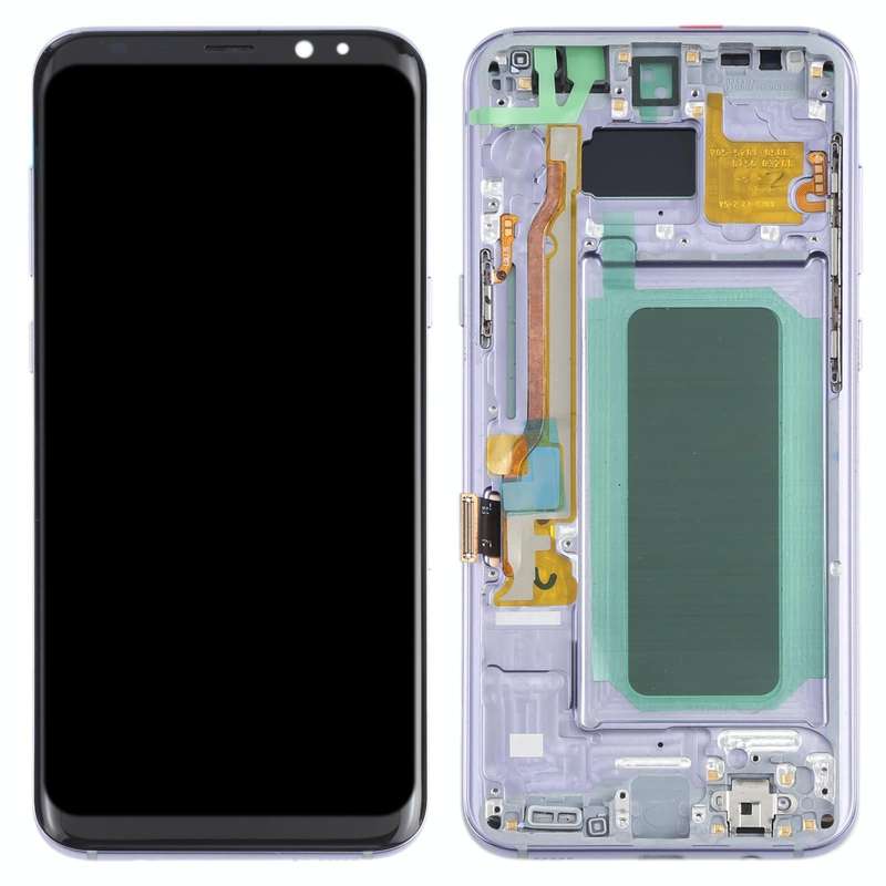 OLED LCD Screen for Samsung Galaxy S8+ SM-G955 Digitizer Full Assembly with Frame (Purple)