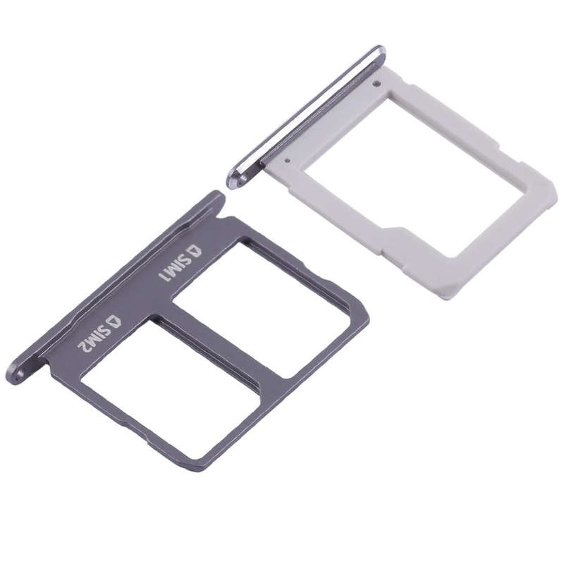 For Galaxy A9100 / A9 (2016) 2 SIM Card Tray + Micro SD Card Tray (Black)
