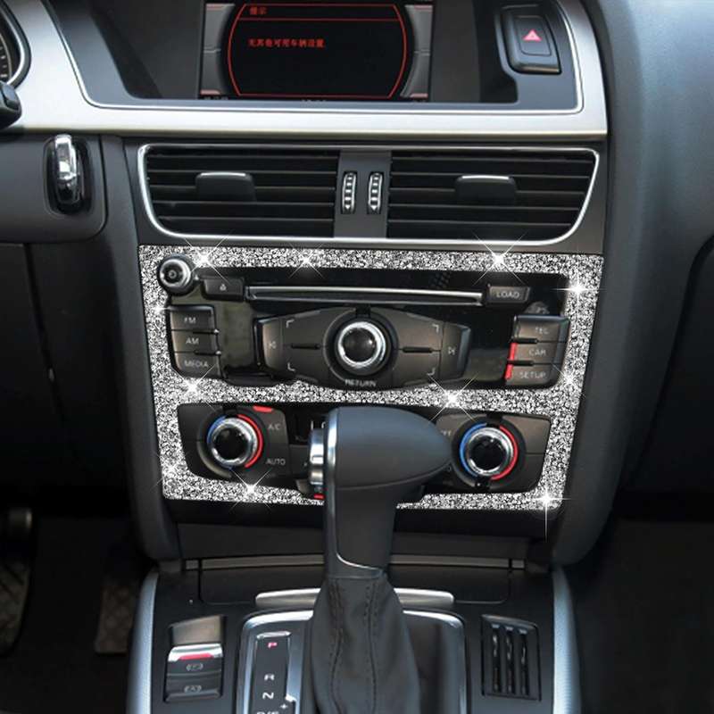 For Audi Q5 / A4L Car Center Control Panel Type B Diamond Decoration Sticker, Left and Right Drive