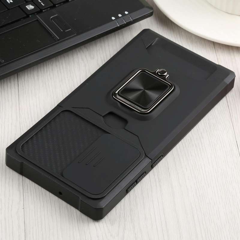 For Samsung Galaxy S22 Ultra 5G Sliding Camera Cover Design PC + TPU Shockproof Phone Case with R...